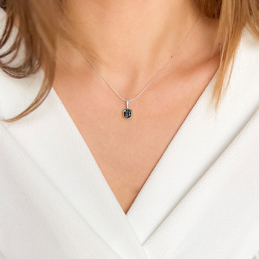 תליון כסף "רונה" עם אבן לונדון טופז