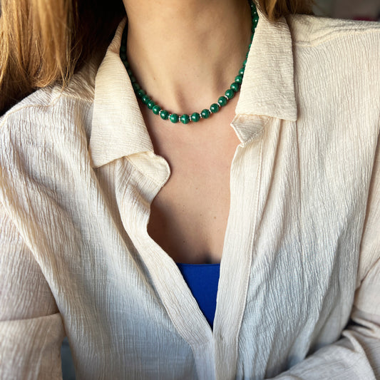 שרשרת "ליאה" מאבני מלאכיט