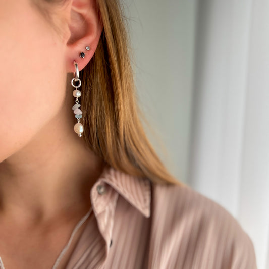 עגילי כסף חישוק מונטנגרו