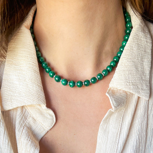 שרשרת "ליאה" מאבני מלאכיט