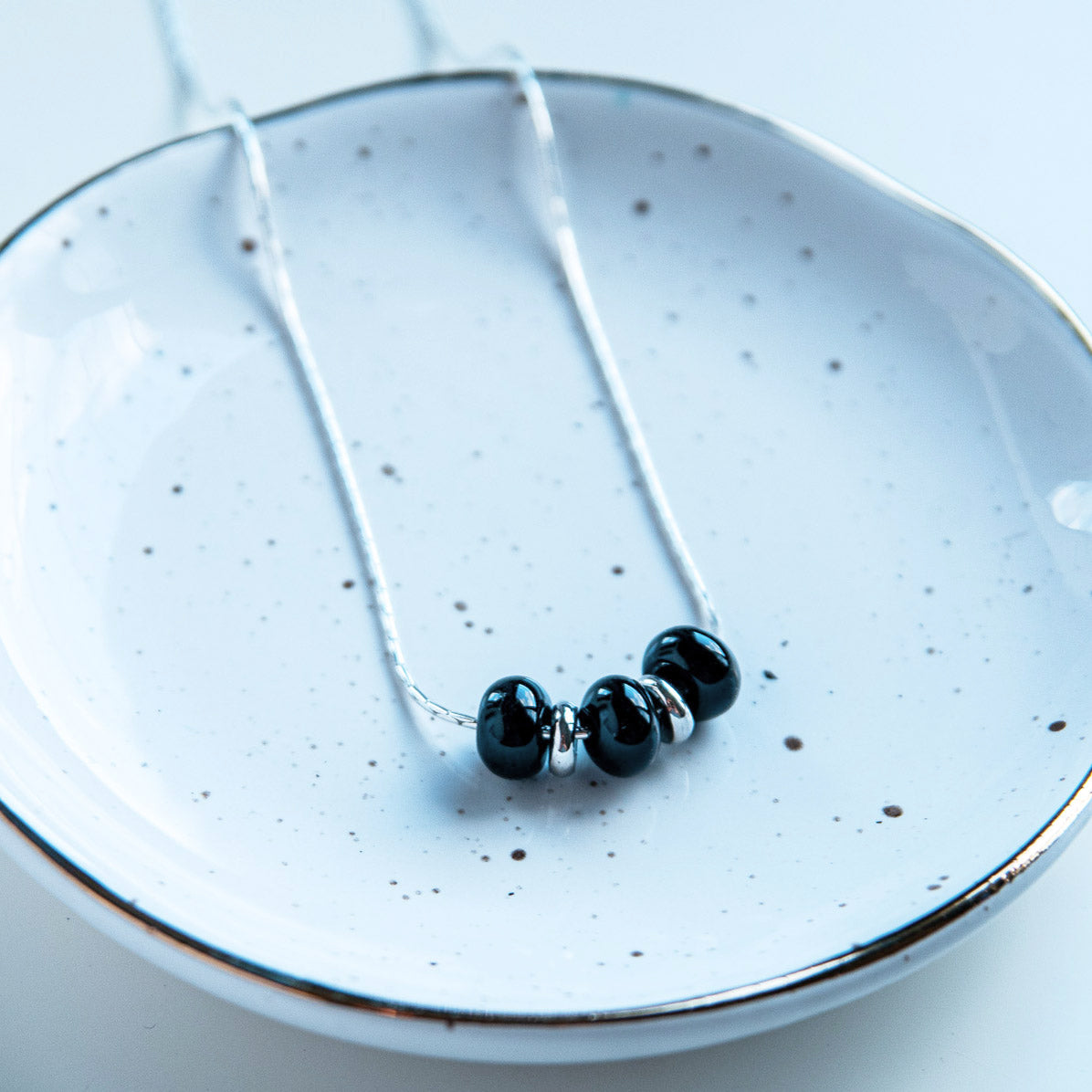 BLACK ONYX שרשרת כסף קובה