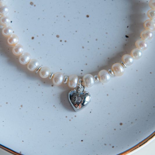 HEART שרשרת פנינים