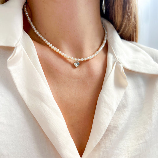 HEART שרשרת פנינים