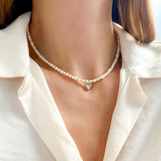 HEART שרשרת פנינים