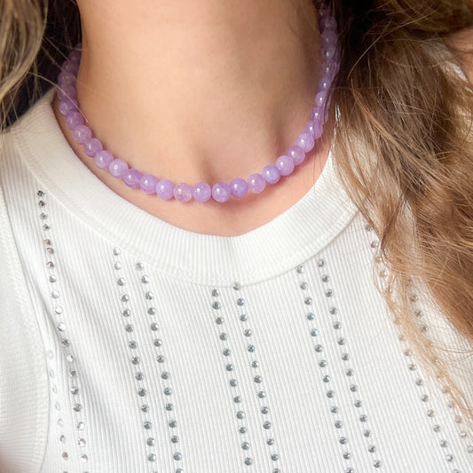 שרשרת מיני ליה לילך מאבני ג'ייד