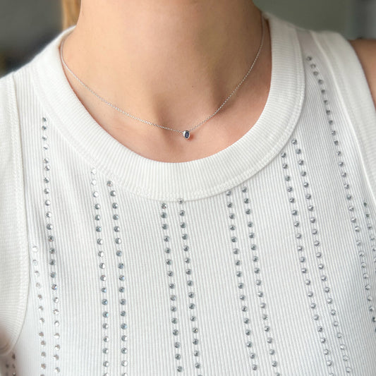 שרשרת כסף טסיל עם אבן ספיר