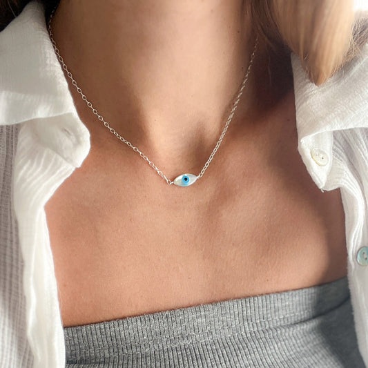 שרשרת כסף העין הטובה