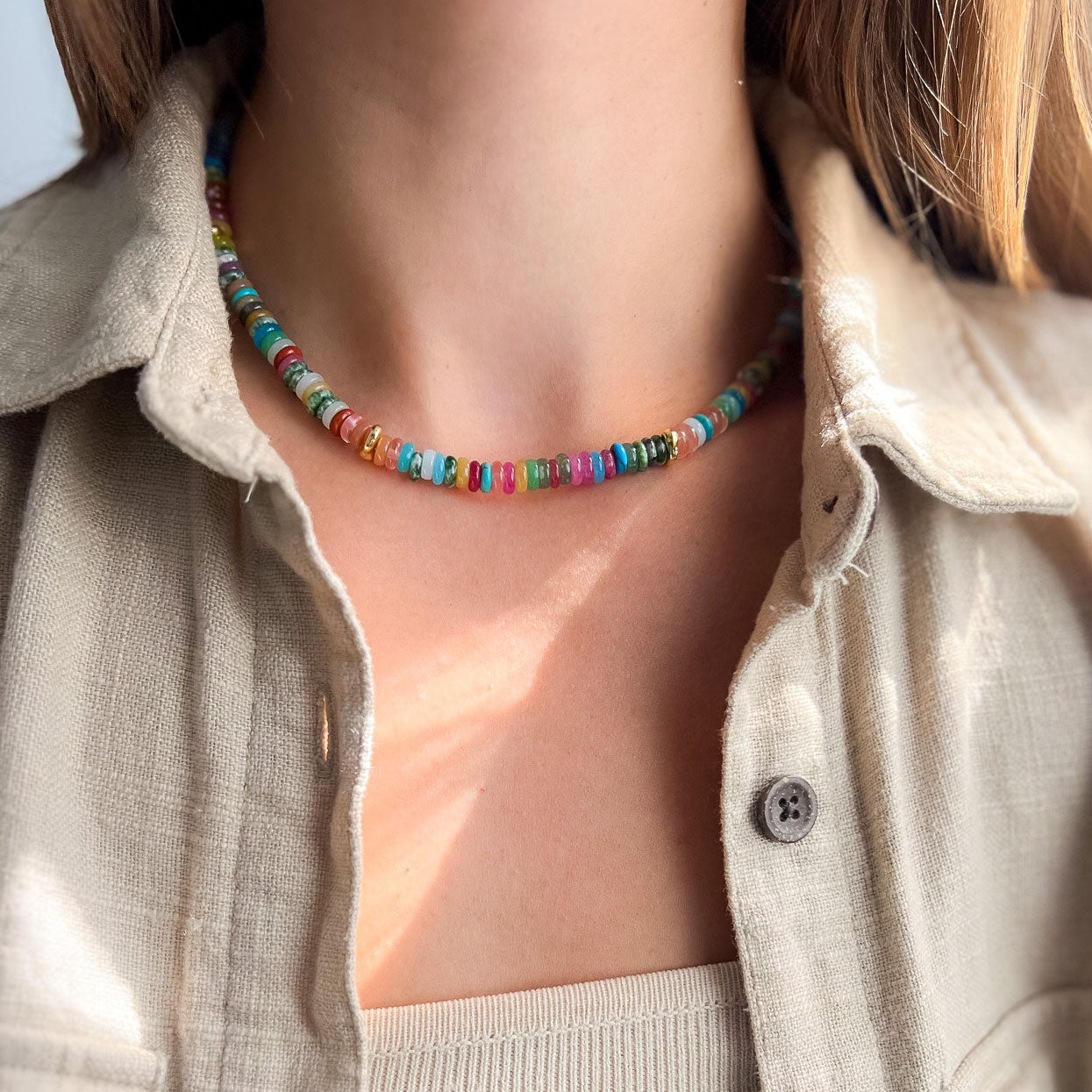 שרשרת לורן מיקס אבני חן