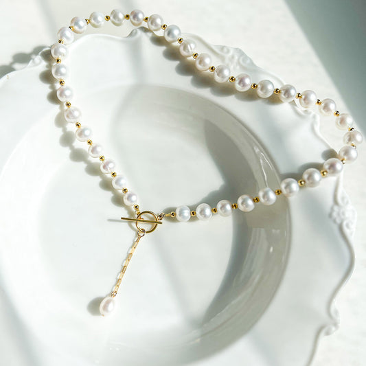 GOLD ASHLEY שרשרת פנינים