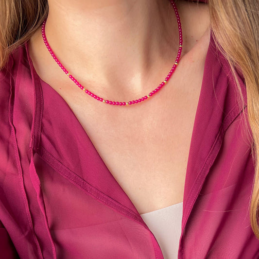 שרשרת אבני רובי עדינה