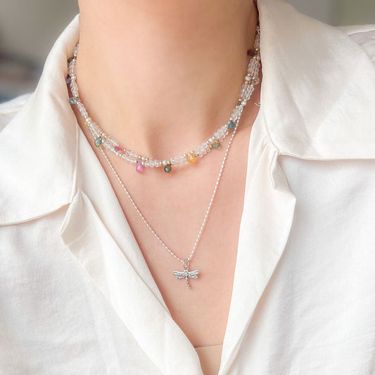 COLOR BREEZE שרשרת כסף אורז עדינה