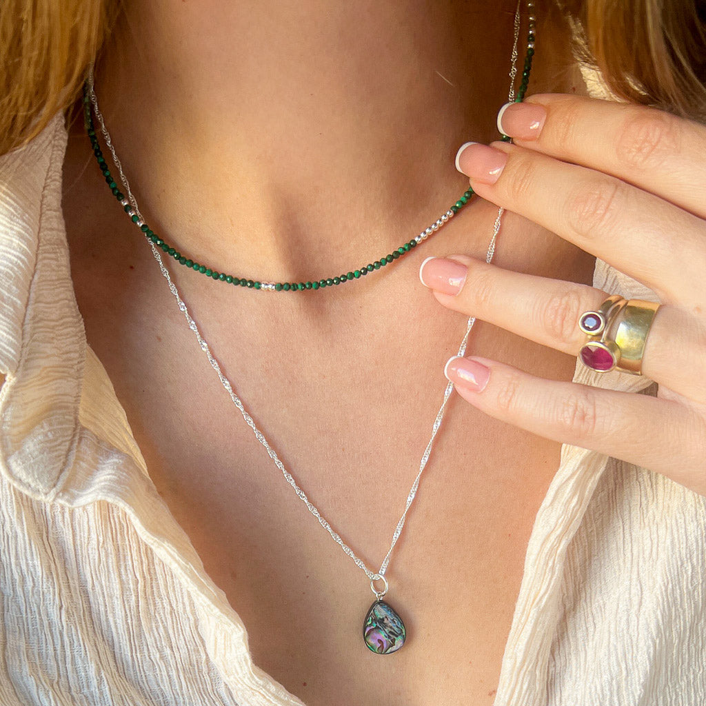 שרשרת כסף אלנה עם צדף