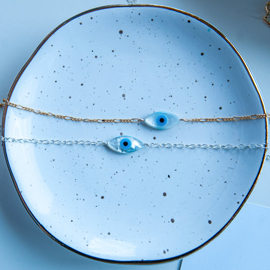 שרשרת כסף העין הטובה