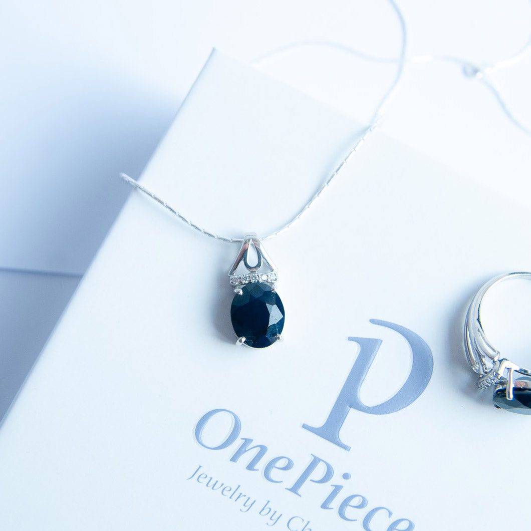 תליון כסף "ארבל" עם אבן ספיר