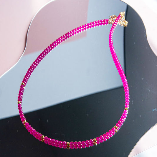 שרשרת אבני רובי עדינה