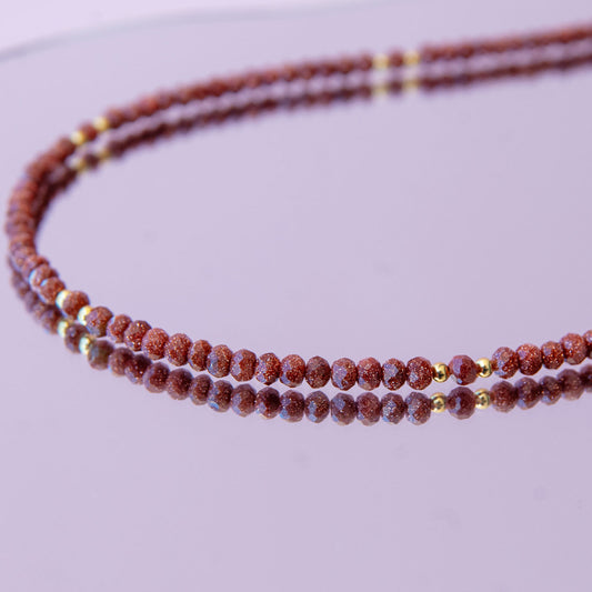 שרשרת אבני גולד סנדסטון