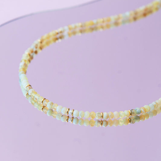 שרשרת אבני אופל צהוב