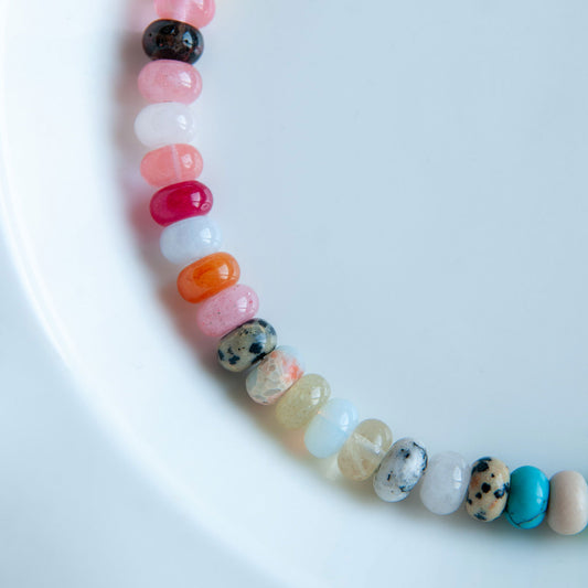 שרשרת לורן גדולה ממיקס אבני חן