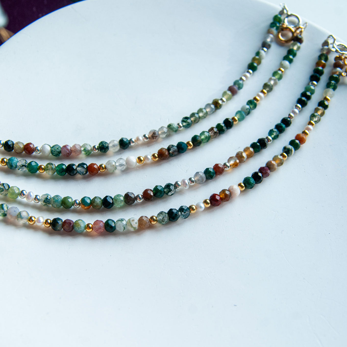 ALICIA צמיד אבני מוס אגת