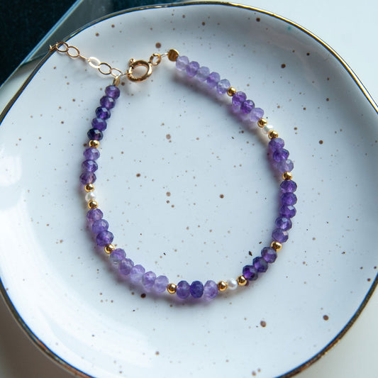 ALICIA צמיד אבני אמטיסט