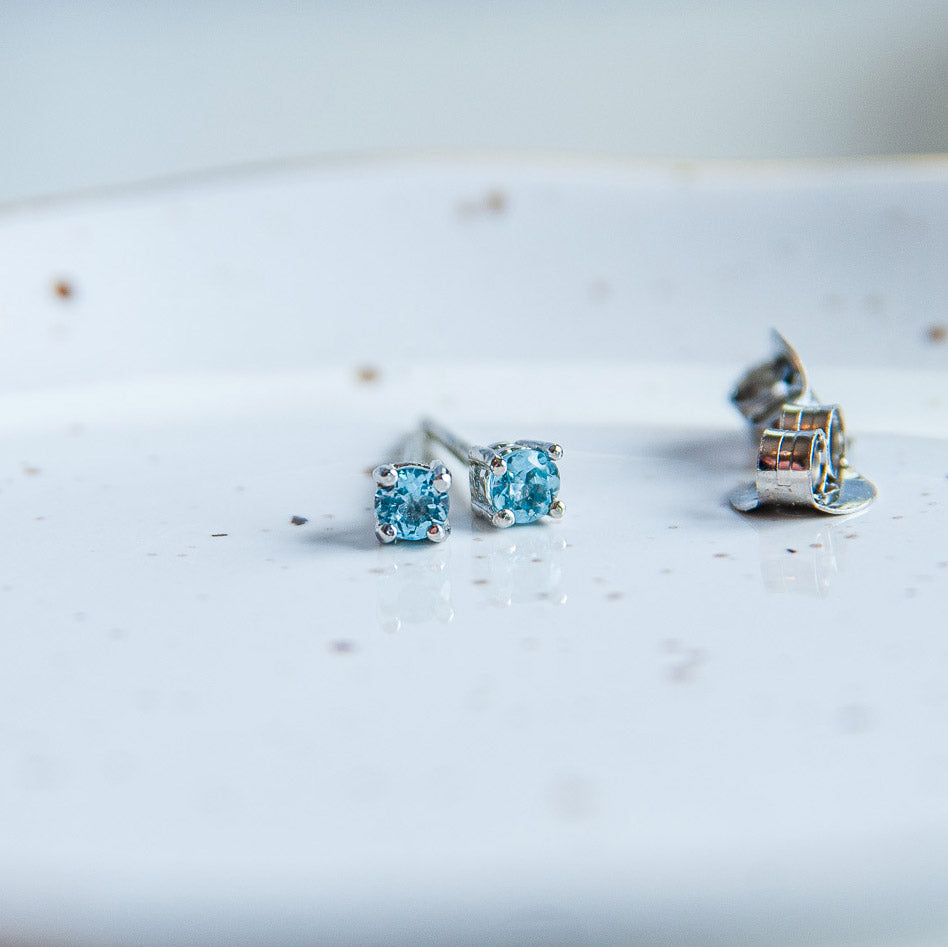 TOPAZ עגילי כסף צמודים