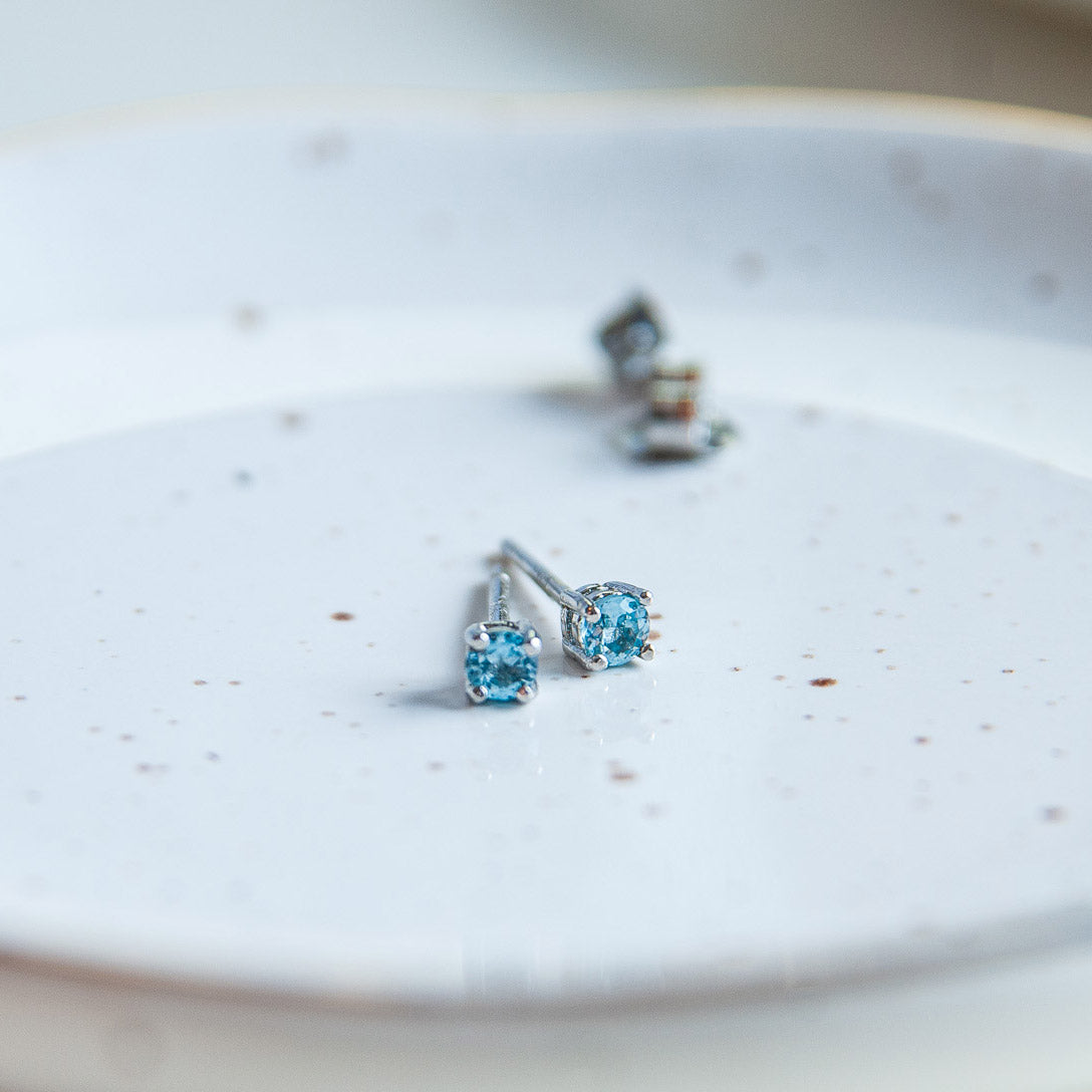 TOPAZ עגילי כסף צמודים