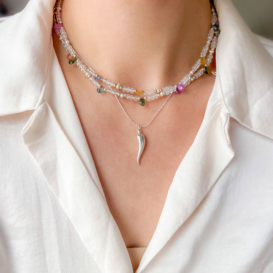 SLEEK SHINE שרשרת נחש כסף עדינה