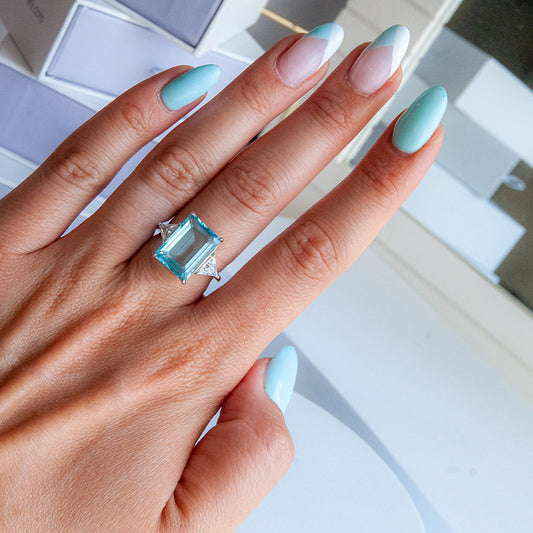 טבעת "ריין" עם בלו טופז