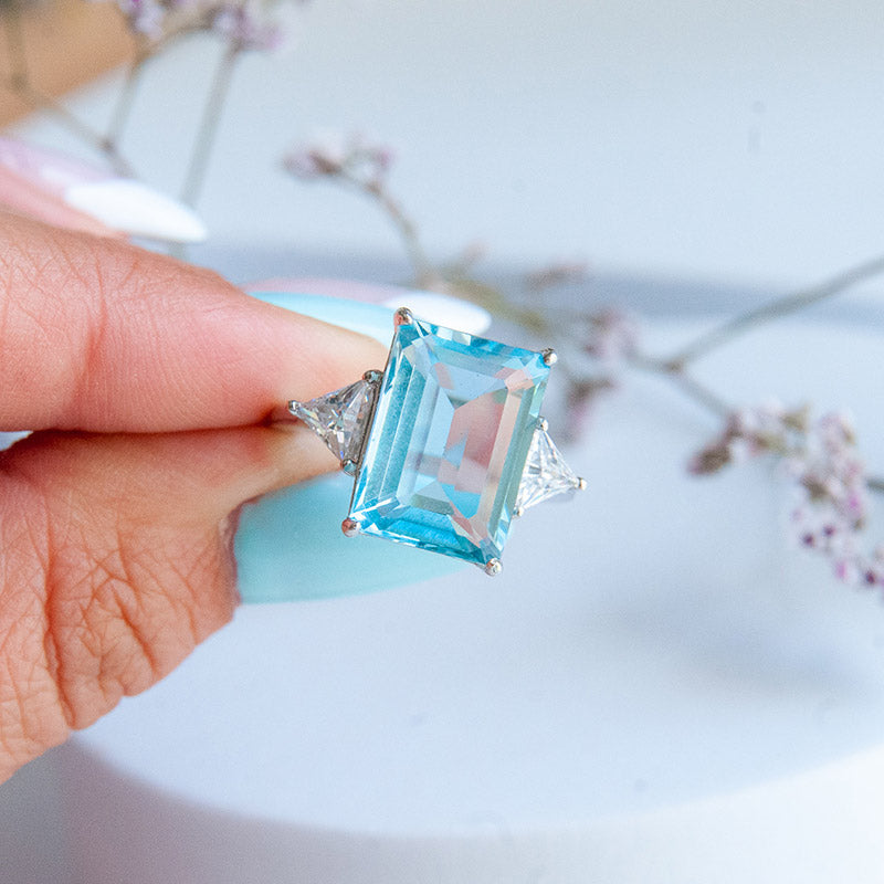 טבעת "ריין" עם בלו טופז