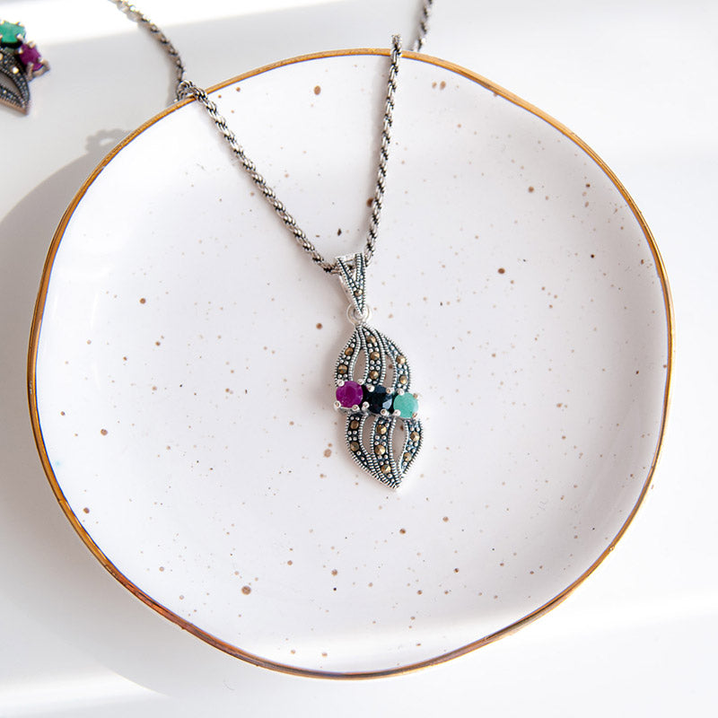 תליון "ברלין" עם מיקס אבני חן