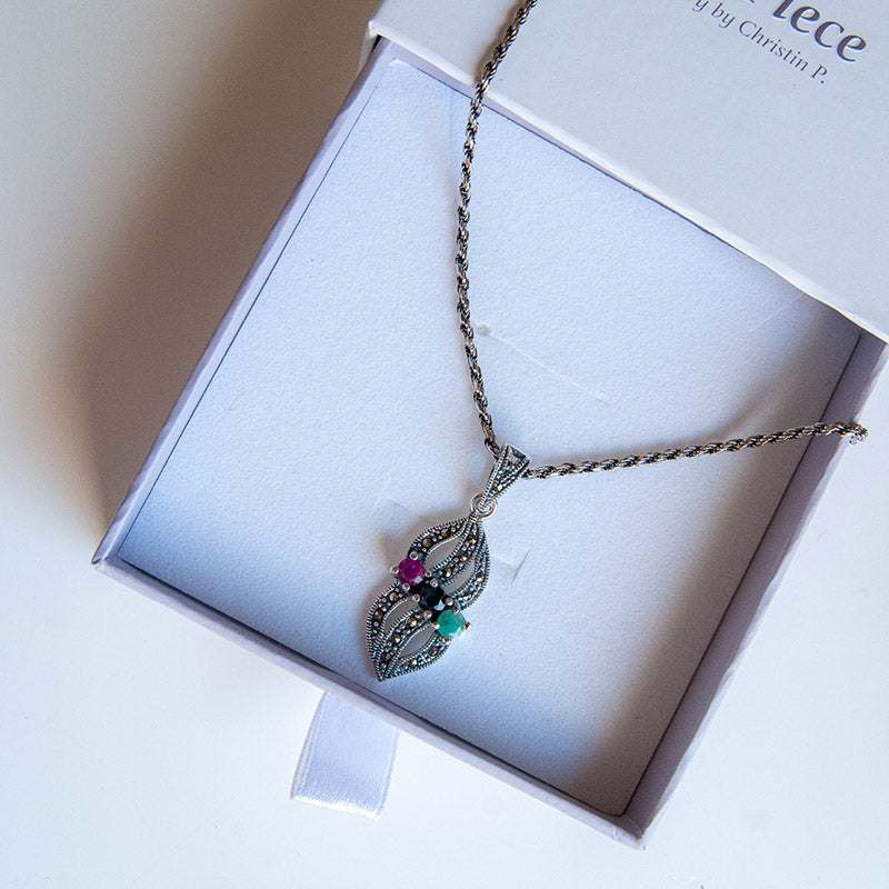 תליון "ברלין" עם מיקס אבני חן