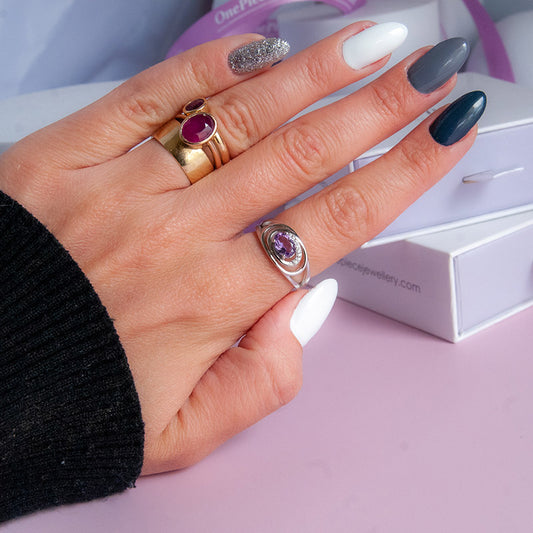 טבעת "גרייס" עם אמטיסט