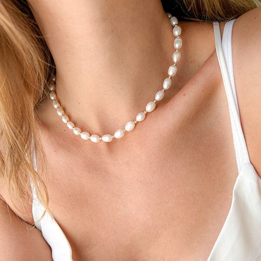 G LUNA שרשרת פנינים