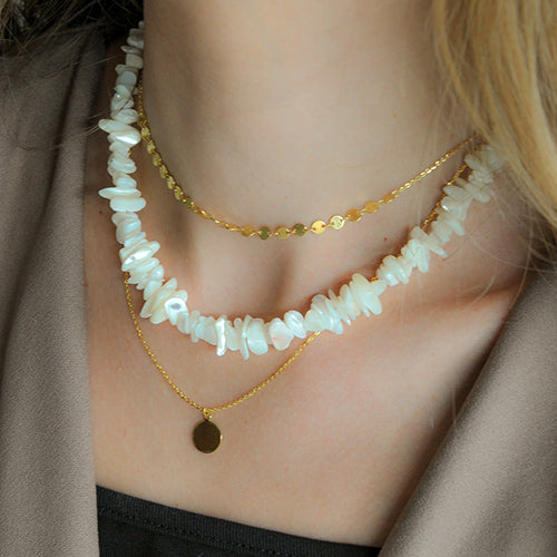 שרשרת צדף לבן