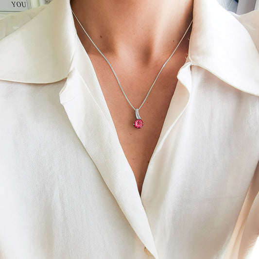 תליון "קייט" עם פינק טופז