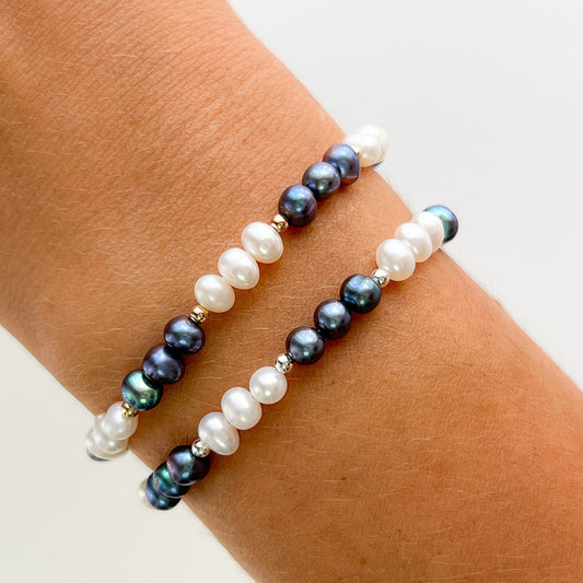 MARY B&W צמיד פנינים