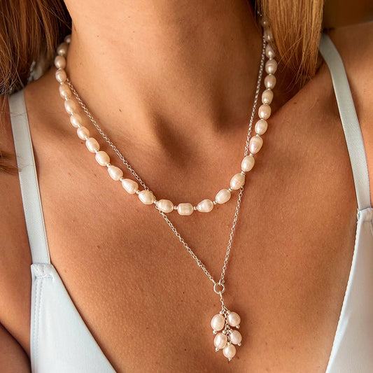 S LUNA שרשרת פנינים