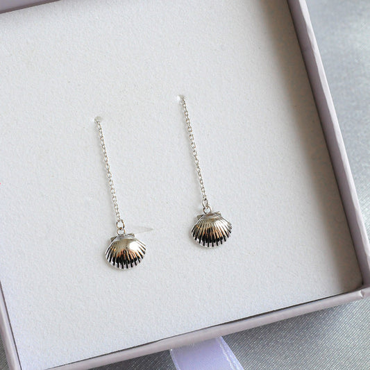 SHELL עגיל כסף נופל