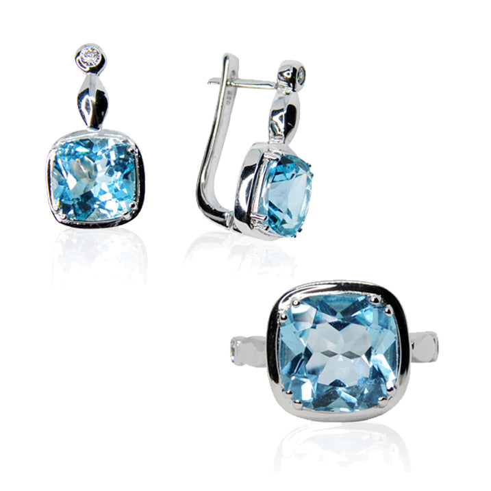 טבעת "דיאנה" עם בלו טופז