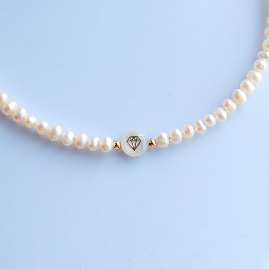 DIAMOND שרשרת פנינים