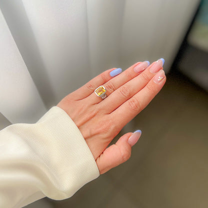 טבעת כסף "בלייר" עם אבן סטרין