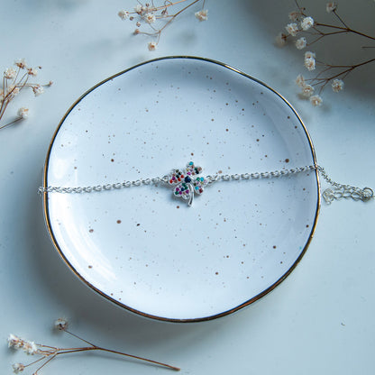 CLOVER צמיד כסף צבעוני