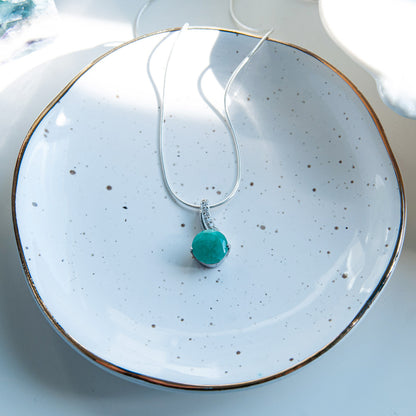 תליון כסף "קייט" עם אבן אמרלד