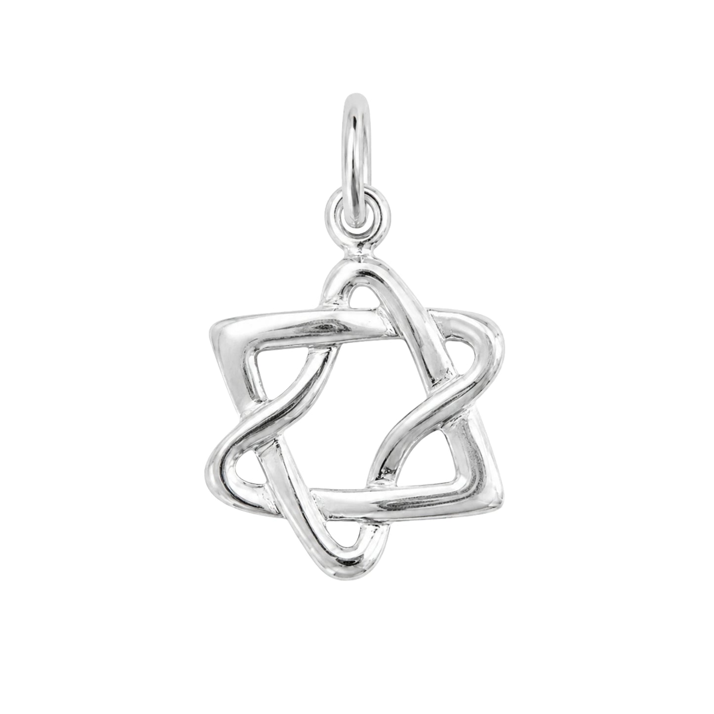 שרשרת כסף ג'יפסי עם תליוני אגת ירוקה, מגן דוד ופנינה