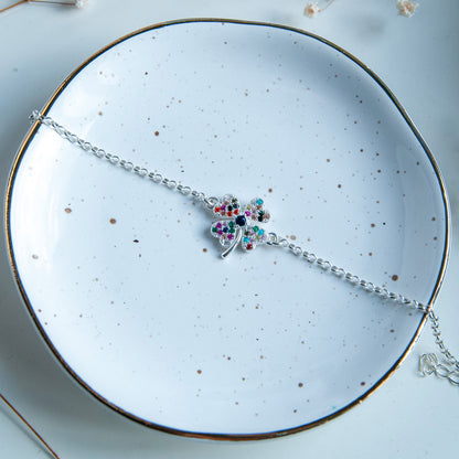 CLOVER צמיד כסף צבעוני