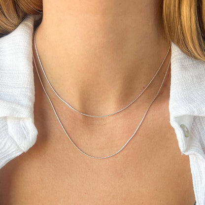 שרשרת כסף נחש עדינה