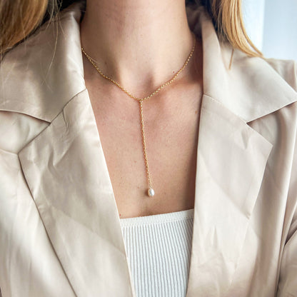 שרשרת גולדפילד עם פנינה בקצה