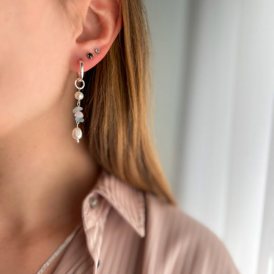 עגילי כסף חישוק מונטנגרו