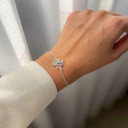 CLOVER צמיד כסף צבעוני