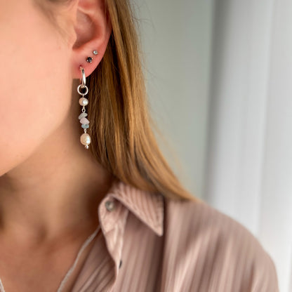 עגילי כסף חישוק מונטנגרו